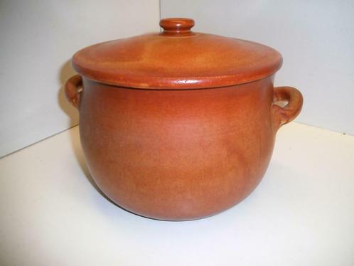 Pot en terre cuite avec couvercle (DS164-i), Maison & Meubles, Cuisine | Casseroles & Poêles, Comme neuf, Casserole, Bidon ou Boîte