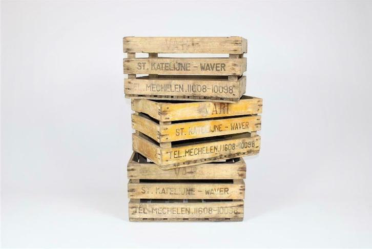 oude houten kisten 'VARI St. Katelijne-Waver', Antiek en Kunst, Curiosa en Brocante, Ophalen