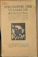 Philosophie der Vlaamsche Beweging, Lamberty Max. C.G., Utilisé, Enlèvement ou Envoi, 20e siècle ou après