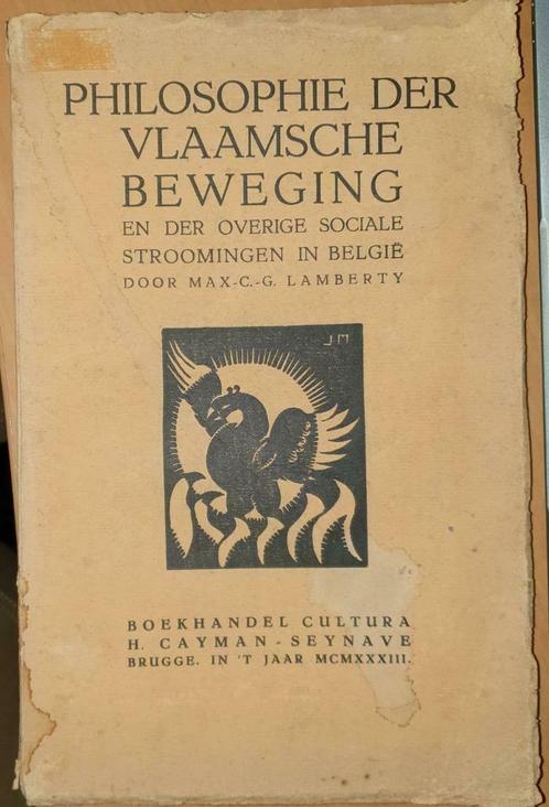 Philosophie der Vlaamsche Beweging, Livres, Histoire nationale, Utilisé, 20e siècle ou après, Enlèvement ou Envoi