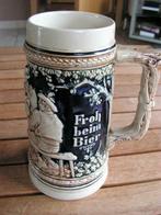 Ancienne chope de bière allemande "Froh beim Bier", Collections, Comme neuf, Autres types, Enlèvement ou Envoi