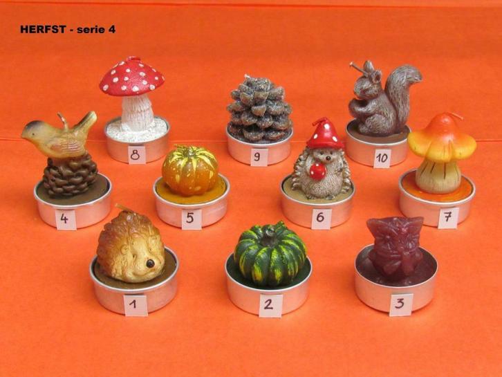 Herfst theelichtjes - serie 4, Diversen, Kerst, Nieuw, Ophalen of Verzenden