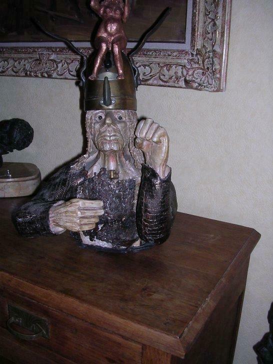 Beeld van Etienne Verhellen, de woestijn Duivel..., Antiek en Kunst, Kunst | Beelden en Houtsnijwerken, Ophalen