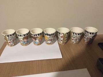 Eierdopjes blond Amsterdam set van 7, Huis en Inrichting, Blond Amsterdam, Overige typen, Ophalen of Verzenden, Zo goed als nieuw