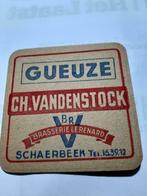 oude bierkaartje: Gueuze  Ch Vandenstock  Schaerbeek, Collections, Enlèvement ou Envoi