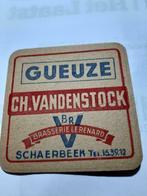 oude bierkaartje: Gueuze  Ch Vandenstock  Schaerbeek, Collections, Marques de bière, Enlèvement ou Envoi