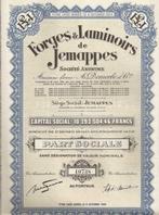 Forges & Laminoirs de Jemappes, 1920 à 1950, Action, Envoi