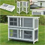 Clapier PLIABLE ET TRANSPORTABLE gris et blanc clapier XXL, Envoi, Neuf, Cage