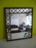 knappe vintage faux bamboo spiegel Hand Printed ( Engeland), Enlèvement ou Envoi