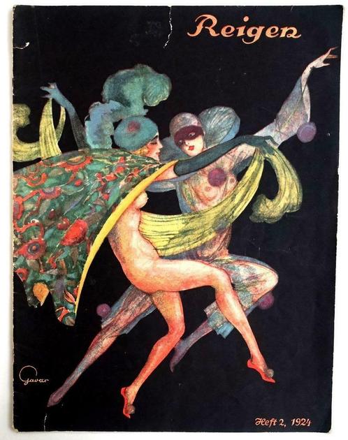 [Art Deco Carnaval] 1924 Reigen Hft 2 Blätter galanter Kunst, Antiquités & Art, Antiquités | Livres & Manuscrits, Enlèvement ou Envoi