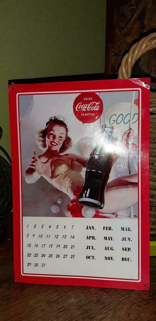 Metalen plaat Coca-Cola, Collections, Marques & Objets publicitaires, Utilisé, Panneau publicitaire, Envoi
