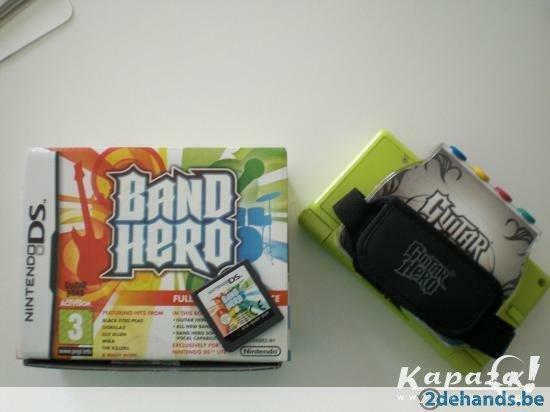 Band hero + grip + stylus + drum grip, Games en Spelcomputers, Games | Nintendo DS, Gebruikt, Ophalen of Verzenden