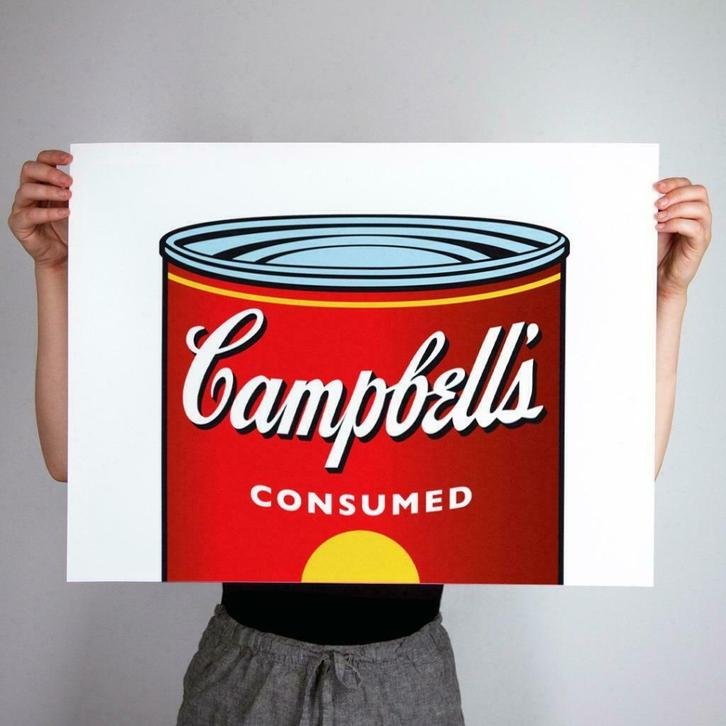 James Lewis, 2019 Campbell's soup, verzek. verzending inbegr, Antiek en Kunst, Kunst | Litho's en Zeefdrukken, Ophalen of Verzenden