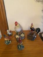 Lot d ancien coq et poules excellent état, Collections, Porcelaine, Cristal & Couverts