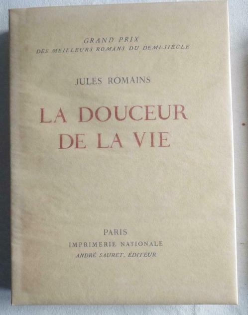 Jules Romain La douceur de Vie - Sauret 1951, Antiek en Kunst, Antiek | Boeken en Manuscripten, Ophalen of Verzenden