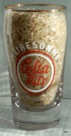 Bier brouwerij glas  Meiresonne celta  breed, Verzamelen, Ophalen of Verzenden, Zo goed als nieuw, Bierglas