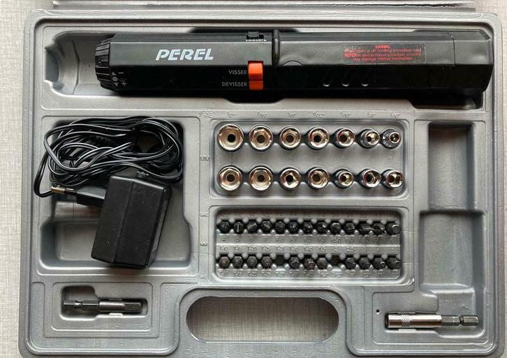 Snoerloze electrische schroevendraaier PEREL, Doe-het-zelf en Bouw, Gereedschap | Handgereedschap, Zo goed als nieuw, Ophalen