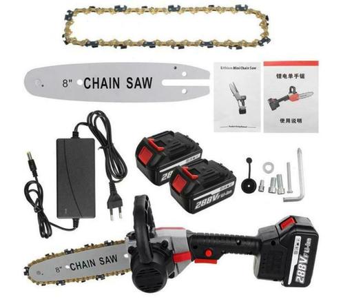 8 Inch Cordless Electric Chain Saw Wood Cutter One-hand Saw, Doe-het-zelf en Bouw, Gereedschap | Handgereedschap, Nieuw, Ophalen of Verzenden