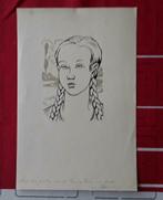 Meisje getekend door Luc De Jaeghere, Antiek en Kunst, Ophalen of Verzenden