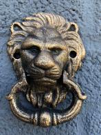 Deurklopper leeuw, gietijzer, bronskleur-leeuw - deco, Antiek en Kunst, Ophalen of Verzenden