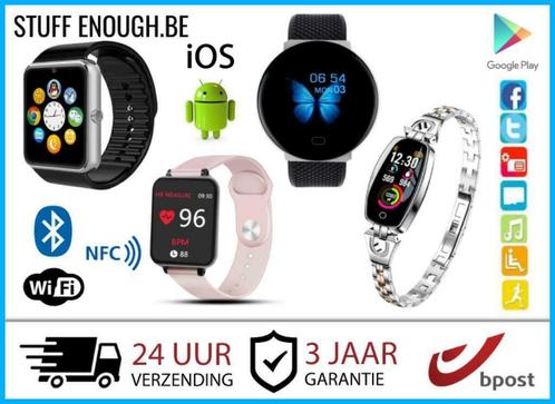 Smart Watches IOS & Android Horloges Voor iPhone Samsung LG, Handtassen en Accessoires, Smartwatches, Nieuw, Android, Zwart, Afstand