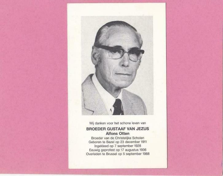 DP Broeder Alfons Otten, Verzamelen, Bidprentjes en Rouwkaarten, Bidprentje, Verzenden