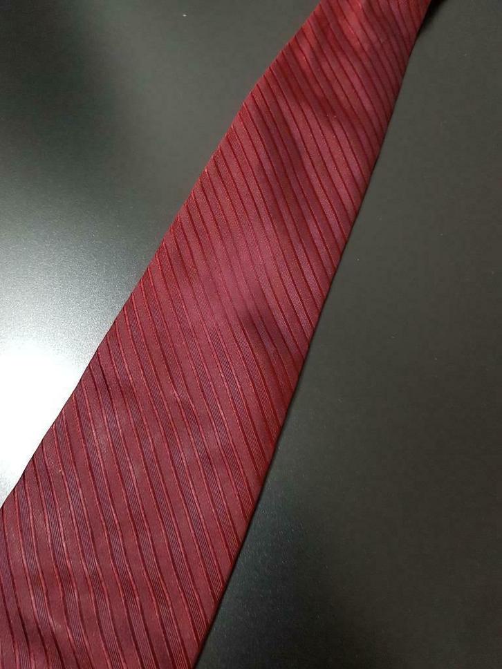 Donkerrode das van Beymen, Kleding | Heren, Stropdassen, Zo goed als nieuw, Met patroon, Rood, Ophalen of Verzenden