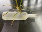 Matte glazen fles met opening voor bloem-plant als decoratie