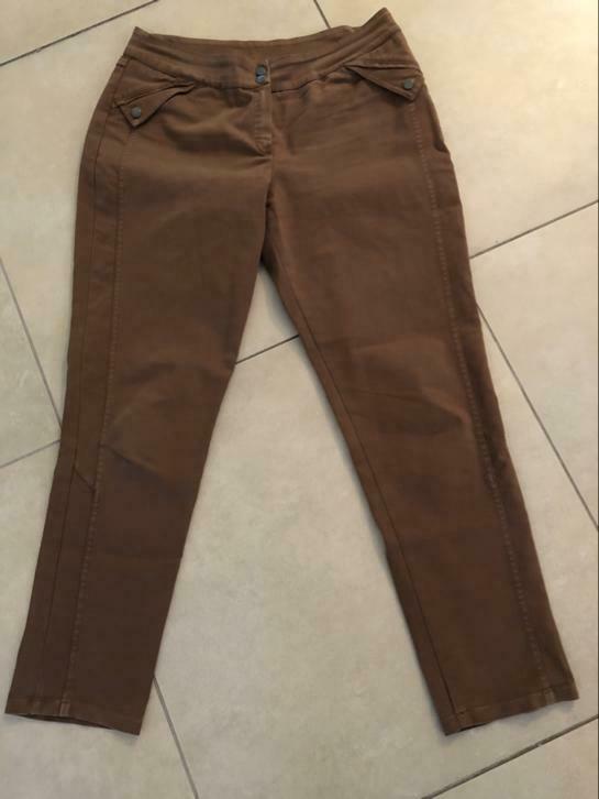 Broek Caroline Biss mt 42, Bruin, Maat 42/44 (L), Ophalen of Verzenden, Lang