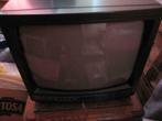 oude draagbare kleuren-tv van philips