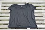 Zwart T-shirt met wijde en korte drapering H&M maat S, Kleding | Dames, T-shirts, Gedragen, H&M, Maat 36 (S), Zwart
