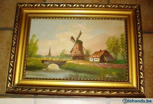 Landschapschilderij geschilderd door Martin, Antiek en Kunst, Kunst | Schilderijen | Modern, Ophalen of Verzenden
