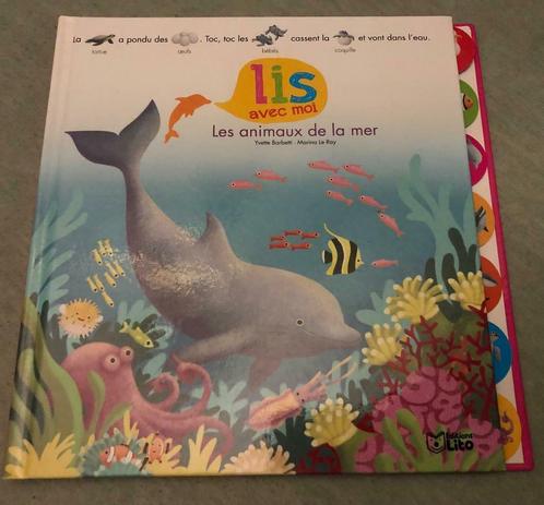 Livre Lis avec moi: les animaux de la mer, pages plastifiées, Boeken, Kinderboeken | Kleuters, Zo goed als nieuw, Non-fictie, Jongen of Meisje