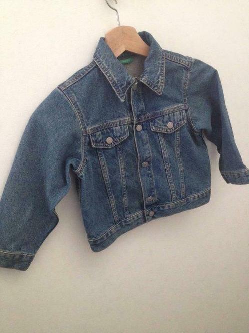 Jeansjasje Benetton 2/3 jaar, Kinderen en Baby's, Kinderkleding | Maat 92, Gebruikt, Jas, Ophalen of Verzenden