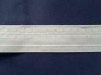ruban fronceur : rufflette blanche 50 mm 3 fils pli plat 1:3, Maison & Meubles, Enlèvement ou Envoi, Blanc, Neuf