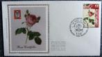 FDC OP ZIJDE-FLORALIËN- BLOEMEN-PLANTEN- BELGIË, Postzegels en Munten, Ophalen of Verzenden, Gestempeld, Dier of Natuur