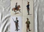 17 retro postkaarten militaire Belgische  kostuums, Enlèvement ou Envoi