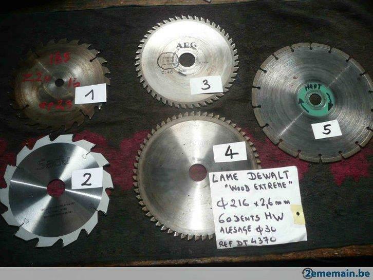 lames de scie circulaire à  denture rapportée + 1 disque, Doe-het-zelf en Bouw, Gereedschap | Handgereedschap, Gebruikt, Ophalen of Verzenden