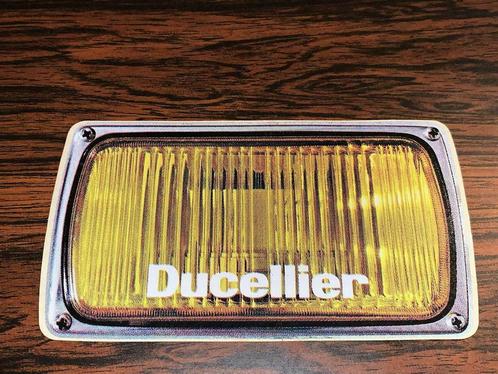 Sticker mistlicht Geel Ducellier jaren '80, Verzamelen, Stickers, Zo goed als nieuw, Ophalen of Verzenden