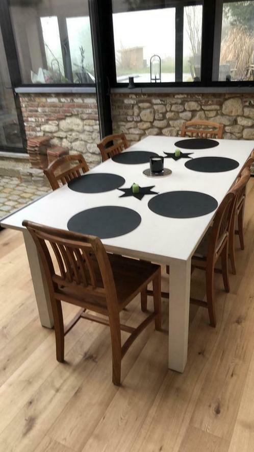 Table en teck massif, Huis en Inrichting, Complete eetkamers, Gebruikt, Minder dan 4 stoelen