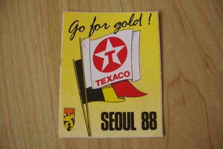 Sticker Seoul 88 (Texaco), Verzamelen, Stickers, Nieuw, Sport, Ophalen of Verzenden