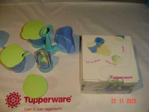 Tupperware Serveer Trio verschillende sets mogelijk, Maison & Meubles, Cuisine| Tupperware, Neuf, Bleu, Vert, Enlèvement ou Envoi
