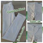 Pantalon pour femme-blanc-T.38(Grain de Malice), Taille 38/40 (M), Porté, Enlèvement ou Envoi, Blanc