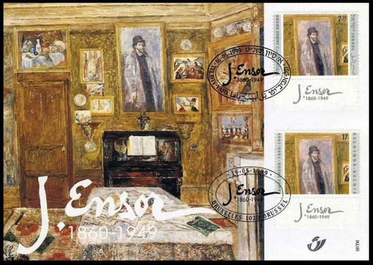 2822HK Herdenkingskaart  James Ensor, Postzegels en Munten, Postzegels | Europa | België, 1e dag stempel, Postfris, Ophalen of Verzenden