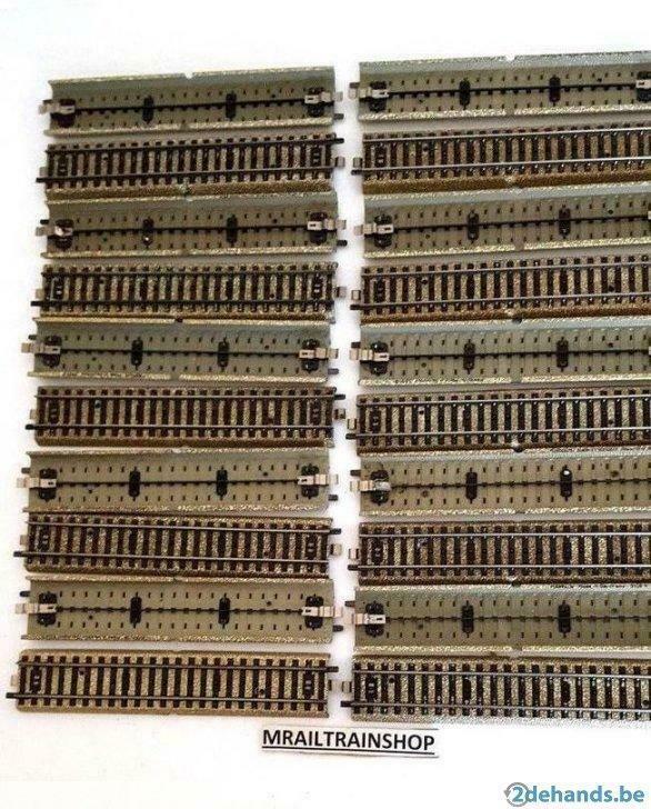5106 Marklin HO - 20 x Rechte M-rails Q3 PROMOTIE (D1900067), Hobby en Vrije tijd, Modeltreinen | Overige schalen, Gebruikt, Rails