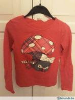 Mooie roze T-shirt H&M in maat 122-128, Enlèvement ou Envoi, Utilisé, Fille, Chemise ou À manches longues