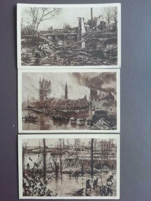 Panorama de la bataille de l'yser par A Bastien., Collections, Cartes postales | Belgique, Enlèvement ou Envoi