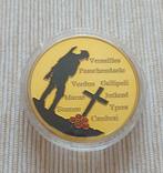 The Great War 1914-1918 - Gold Plated - Colored Comm. coin, Verzenden