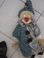 clown trekpop op ladder gezicht in steen, Verzamelen, Poppen, Ophalen of Verzenden, Gebruikt, Overige typen