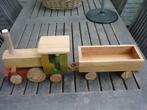 Vintage grote houten stoomtrein, Kinderen en Baby's, Speelgoed | Houten speelgoed, Gebruikt, Ophalen of Verzenden, Duw- of Trekspeelgoed